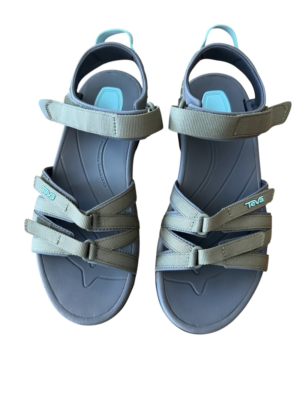 Teva Women’s Adjustable Strappy Burnt Olive Tirra Sport Sandals/ Water Shoes.